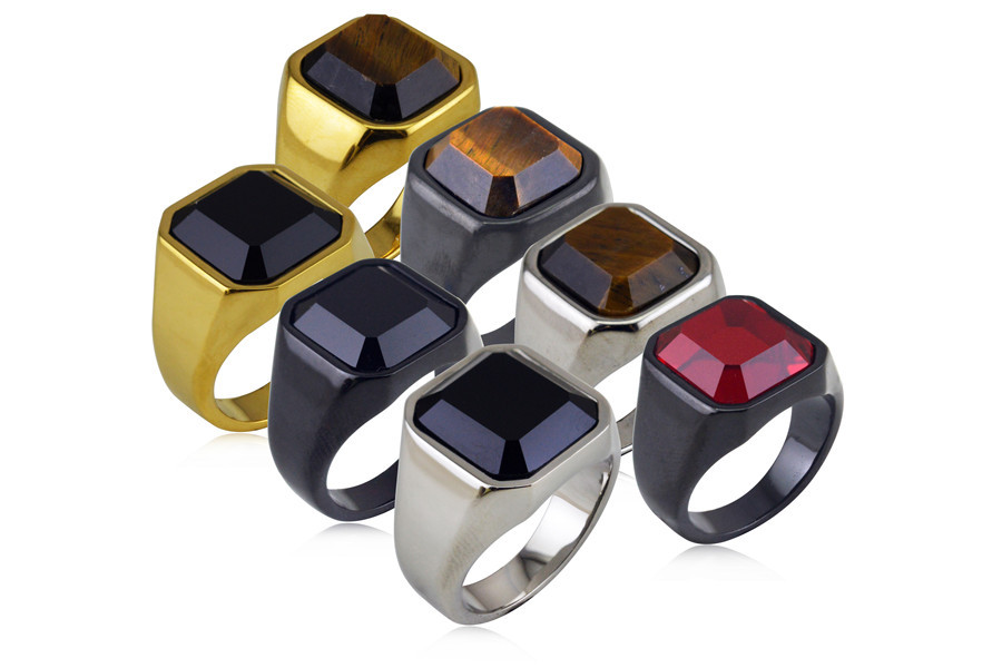16g Weight Rings Classification 15, 7, 8 Ring Size 1 Piece Quantity Daily, Street Occasion Titanium Steel Material Geometric Pattern All Seasons Season Unisex Gender Punk, Simple Style Style Punk Simple Style Geometric Titanium Steel Unisex Rings Punk Rings 无