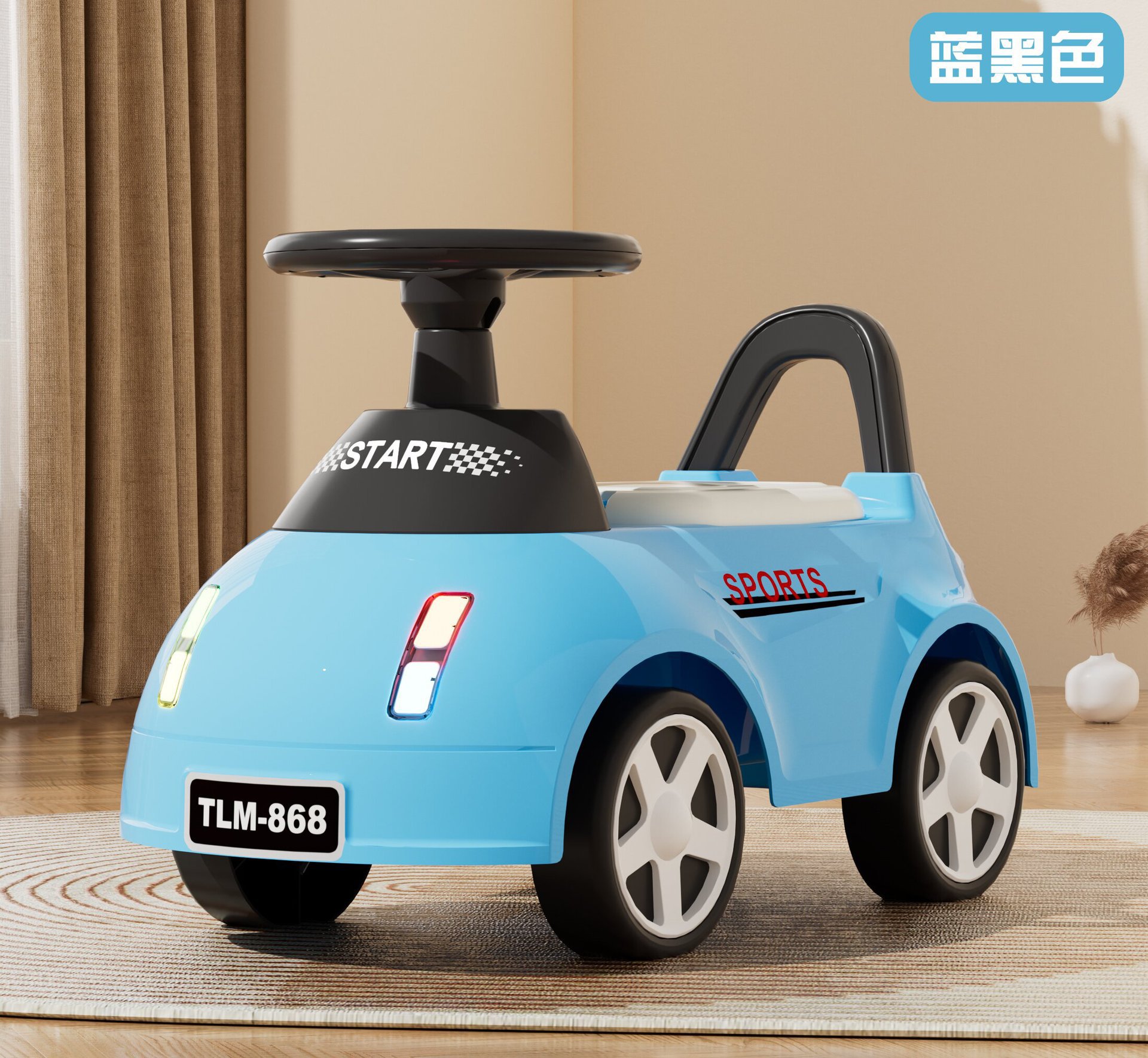 Patinetes infantiles de cuatro ruedas de torsión equilibración puzzle caminante de música iluminación patinaje para bebés de 1 - 3 años de edad