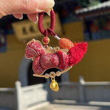 普陀山马上有钱纯手工非遗宋锦小马挂件/包挂/车挂双面马年吊坠