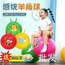 爆款加厚羊角球幼儿园宝宝防爆耐磨蹦蹦户外玩具感统训练儿童球