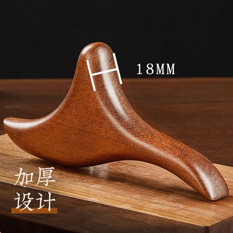 三角鳥マッサージャー、金白檀鍼スティック、木製フットマッサージツール、無垢材経絡マッサージボード|undefined