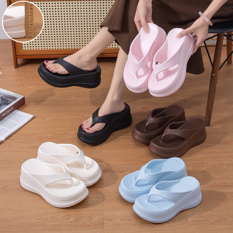 2026 New Thick-Soled Flip-Flops Made of Eva Material, Cross-Border Wholesale, Summer Outdoor Flip-Flops for Women, Fashionable and Versatile