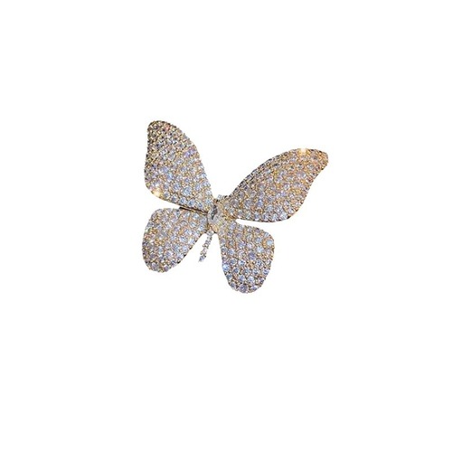 New European and American style butterfly brooch with sparkling diamonds for women, small quality suit pin, exquisite accessories, wholesale insect brooch 