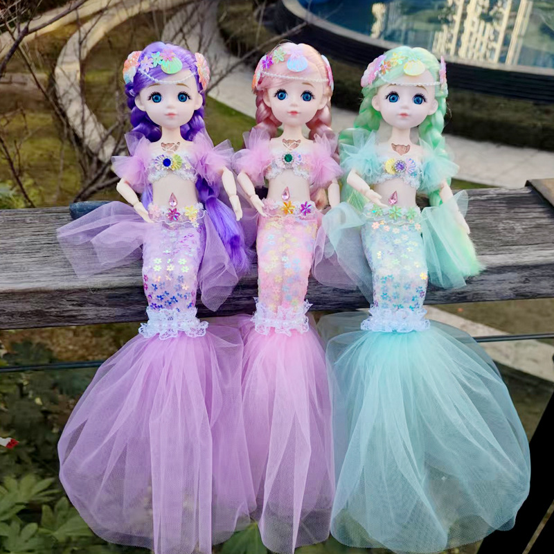 Manufacturer 45cm music Fat Baby wedding dress mermaid girl doll Babei doll children smart toy