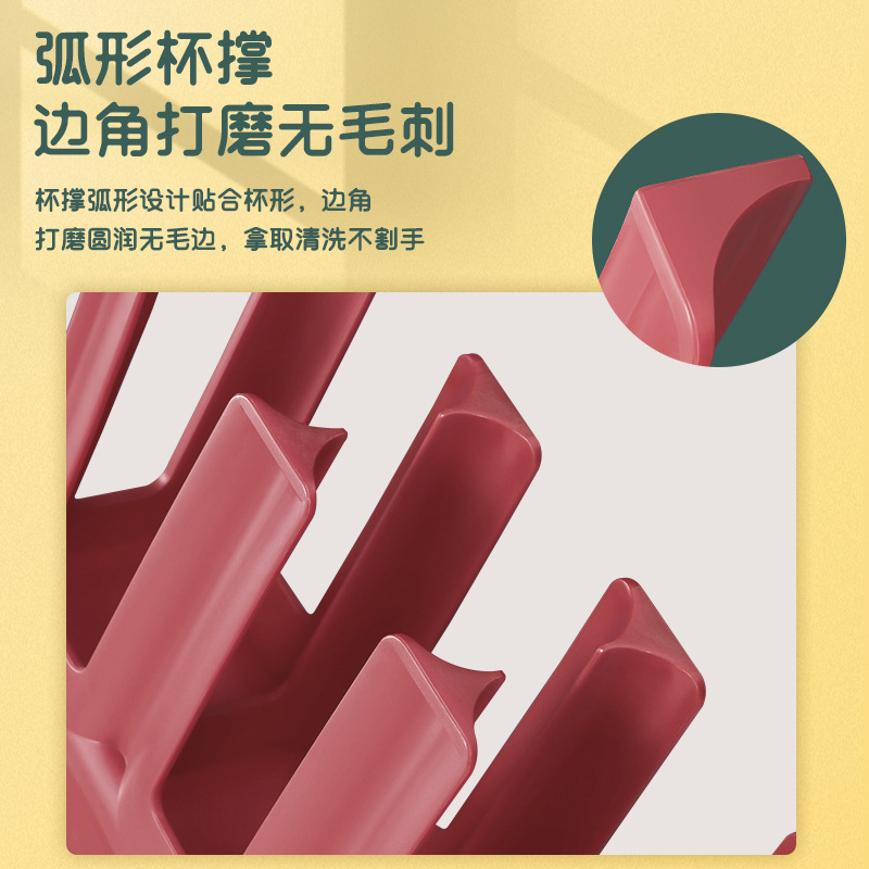 Factory wholesale milk tea coffee cup holder disposable paper cup holder black oblique four-grid storage acrylic cup taker