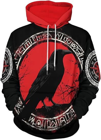 Sweat à capuche imprimé numérique 3D pour homme, avec transfert thermique et motif aigle tridimensionnel._voghion.com