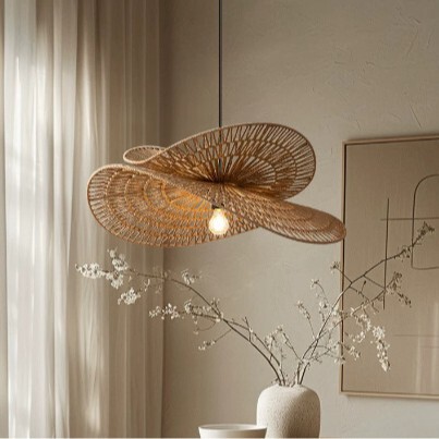 Wabi-sabi style rattan Japanese chandelier, Southeast Asian vintage tea room rope chandelier, modern dining room bedroom art chandelier Wabi-sabi style rattan Japanese chandelier, Southeast Asian vintage tea room rope chandelier, modern dining room bedroom art chandelier