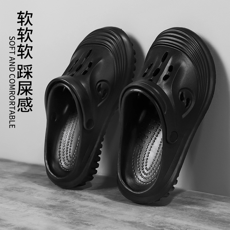 Sandalias de playa de coco cómodas de verano para hombres de fondo plano multicolor