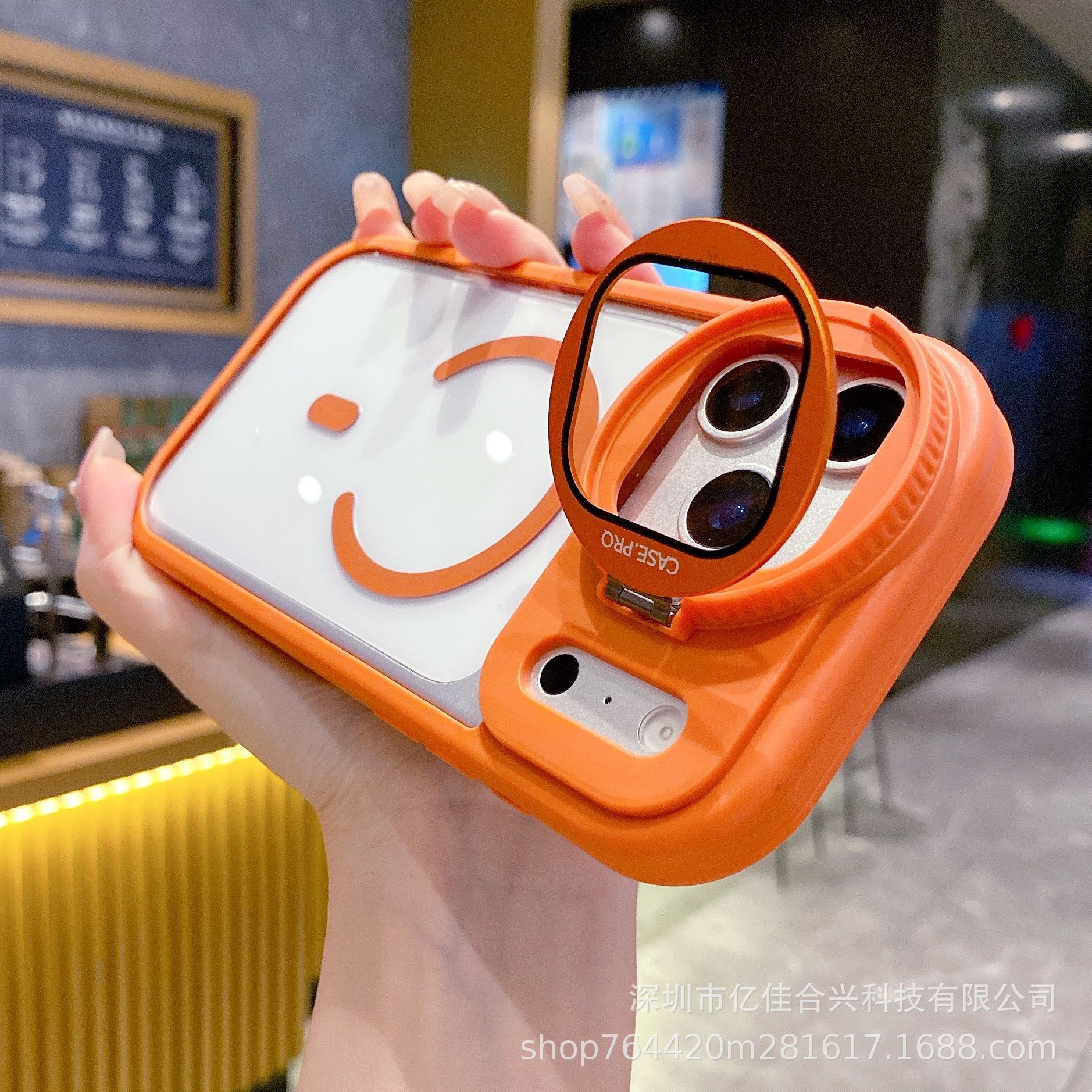 Funda Magnética para iPhone 17, Nueva Cubierta de Lente de Vidrio con Marco Metálico de Monstruito para Apple 15