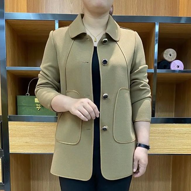 中老年女春装西装-时尚妈妈装中长款气质百搭西服薄外套|undefined