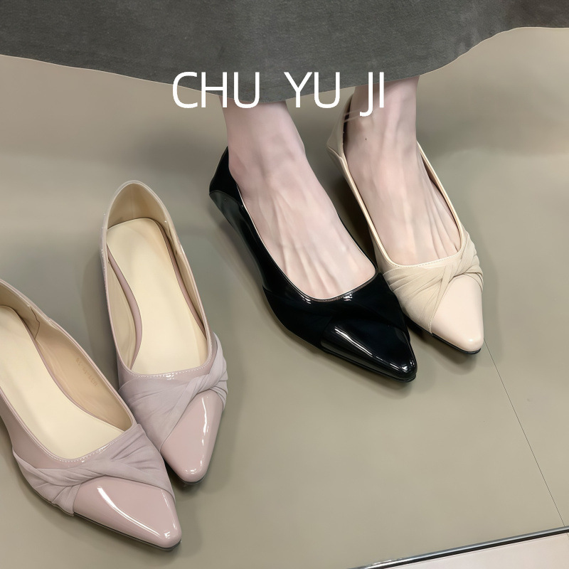 First Encounter with the French-Style Twist Design Wedge-Heeled Elegant Single Shoe, 2026 New Model, Purple Commuter Women's Shoe, Easy to Wear First Encounter with the French-Style Twist Design Wedge-Heeled Elegant Single Shoe, 2026 New Model, Purple Commuter Women's Shoe, Easy to Wear