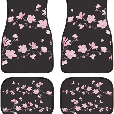 Retro Flower Crystal Velvet, Avtomobil döşəmə paspasları - car-floor-mats-11-two-pairs-of-35454868cm