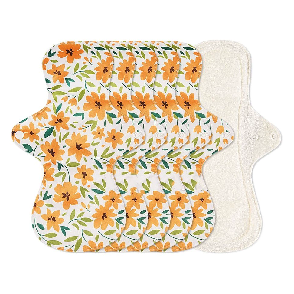 Многоразовые гигиенические прокладки из бамбукового волокна для беременных, бестселлер Amazon, здоровые менструальные прокладки 18*30 см, хит продаж для трансграничной торговли