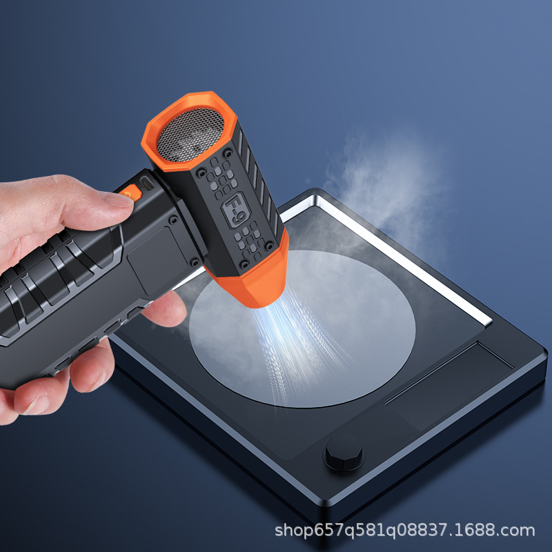 Ventilador Turbo Portátil Digital de ABS y Silicona, Motor sin Escobillas, Turboalimentado, para Al Aire Libre y Viajes image 5