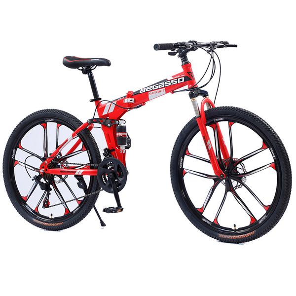 Folding mountain off-road mountain bike with brake system