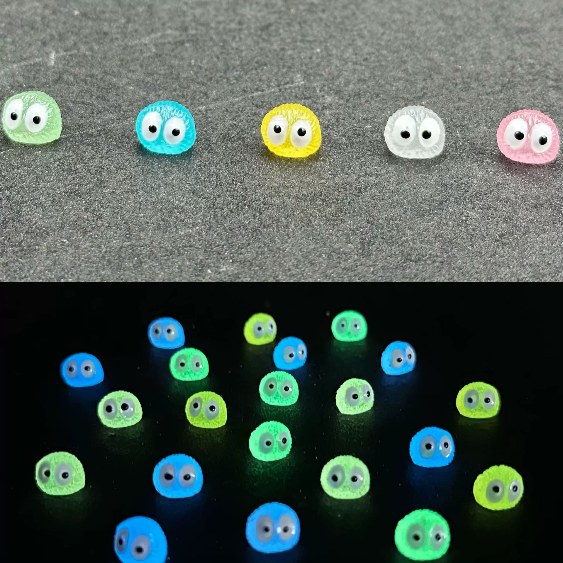 Светящийся Светлячок Черный Ремесла Смола Микро Украшения Рождественский Творческий Милый Призрак DIY Украшение Сцены