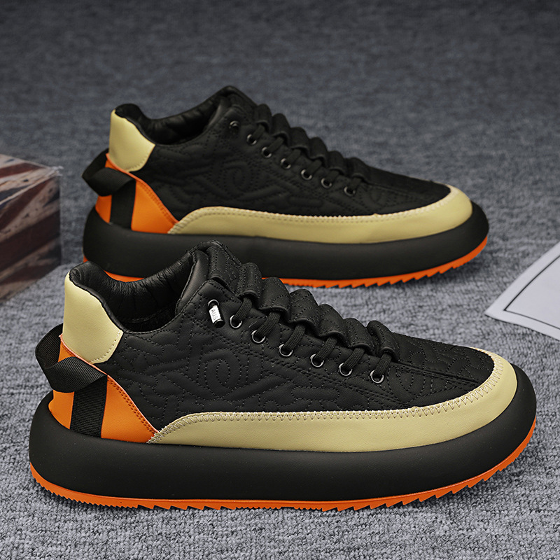 Vielseitige und modische Casual-Sneaker für Frühjahr 2024, neue einbeinige Herrenschuhe, niedrig geschnittene, atmungsaktive runde Zehenpartie_voghion.com