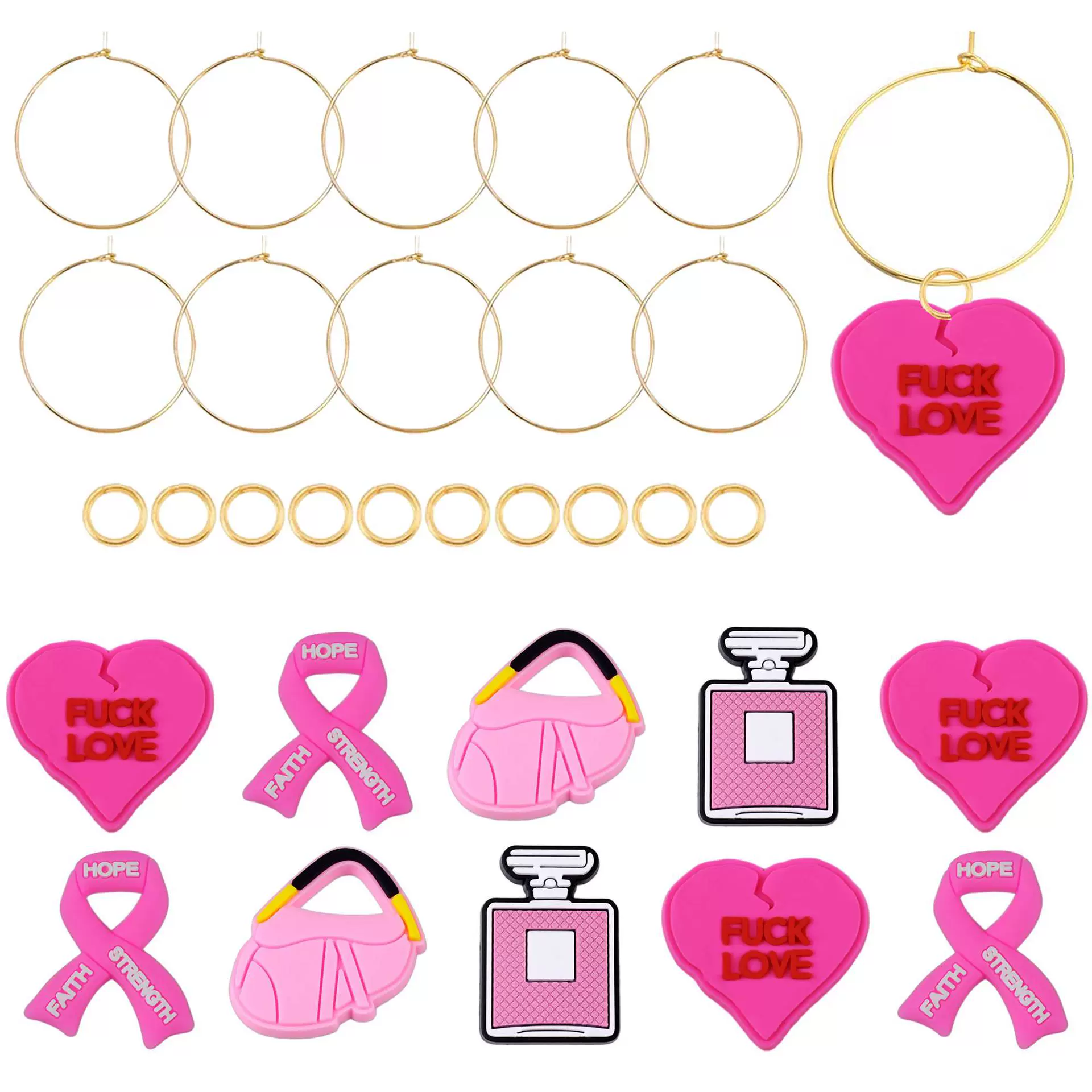 Европейская и американская косметическая серия Temu, украшение для вечеринки, подвеска для чашки воды, украшение для винной вечеринки