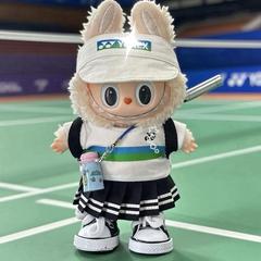 套装】labubu布布羽毛球衣服17厘米娃衣运动衣服一代二代三代帽