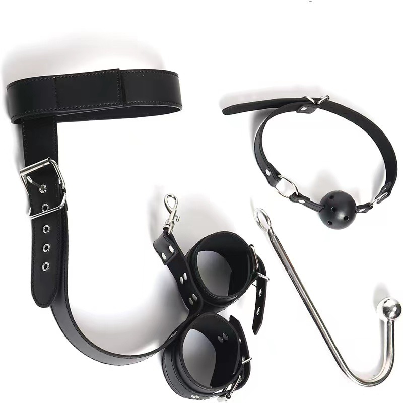 Foreign trade SM leather backhand hook with anal plugged hooks