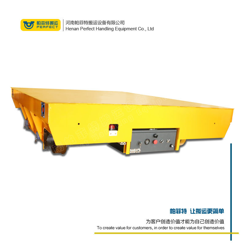 仓储物流设备电动有轨平车铁水包转运轨道车厂家轨道小型平车