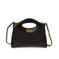 Matte black square lock