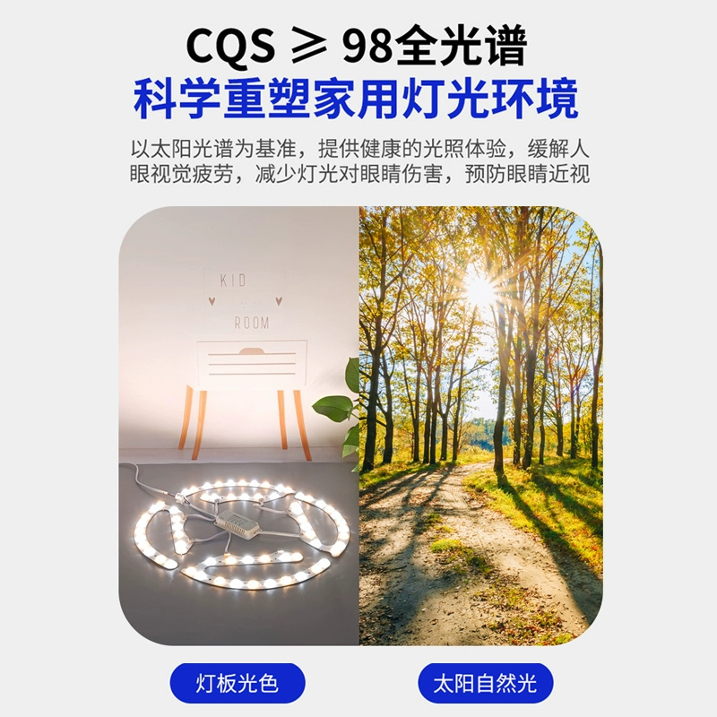 LED-потолочный светильник, сменный источник света, лампа, световая лента, умное освещение, комфортный световой спектр, защита глаз