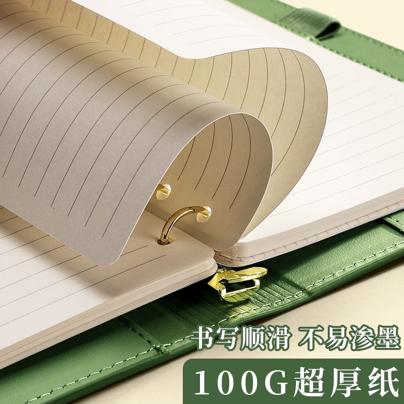 Cuaderno de hojas sueltas caja de regalo traje logotipo imprimible personalizado oficina de negocios regalo de gama alta Cuaderno de aspecto alto