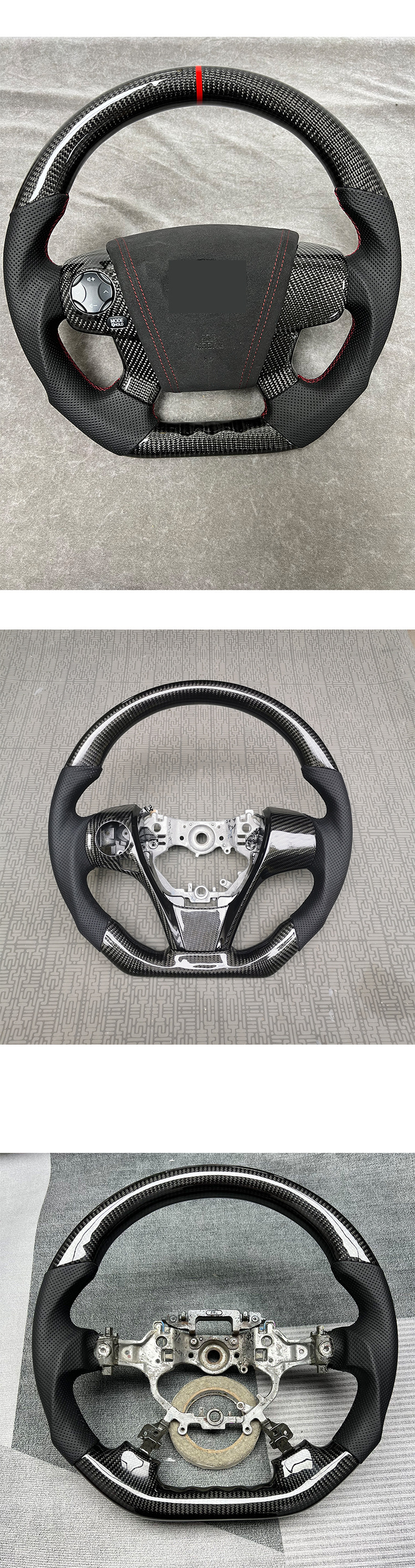 [Source Factory] Car Carbon Fiber Steering Wheel Processing Suitable for Toyota 6Th Generation Highlander Modification and Customization