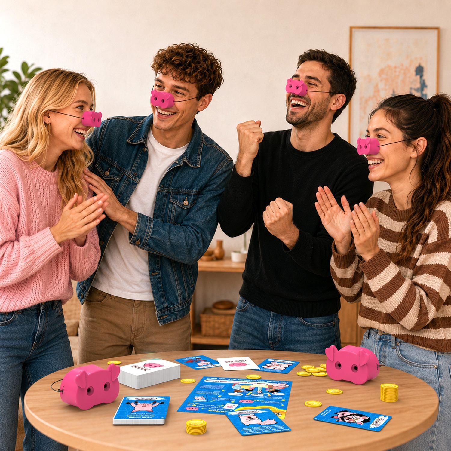 Juguetes de niños competitivos interactivos para padres e hijos, juegos de mesa, juegos de cartas, sonrisas transfronterizas de cerdos amazónicos