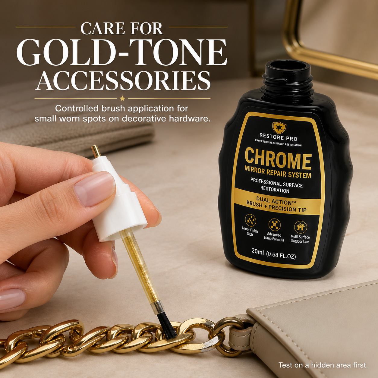 Metal hardware color repair liquid, gold plating renovation paint, repair liquid for scratches and fading on bags, chains, and jewelry