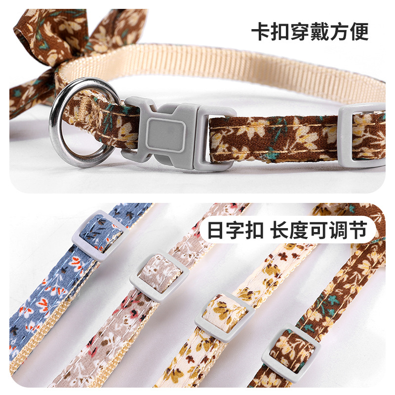 Collar para mascotas de Amazon Botón para gatos Bib Bowknot Collar para mascotas Collar para mascotas Accesorios para mascotas ajustables