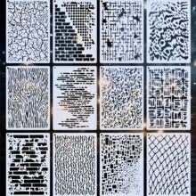 12������ͼ���滭ģ��DIY����ǽ��ľ����ӡģ��