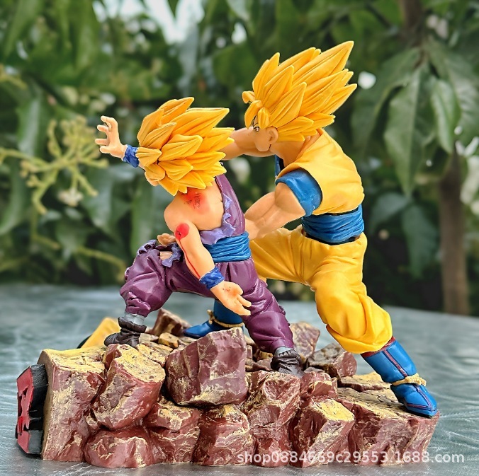 マンガ卸売ドラゴンボール父息子ウェーブ孫悟空孫悟飯シーンフィギュア装飾品|undefined