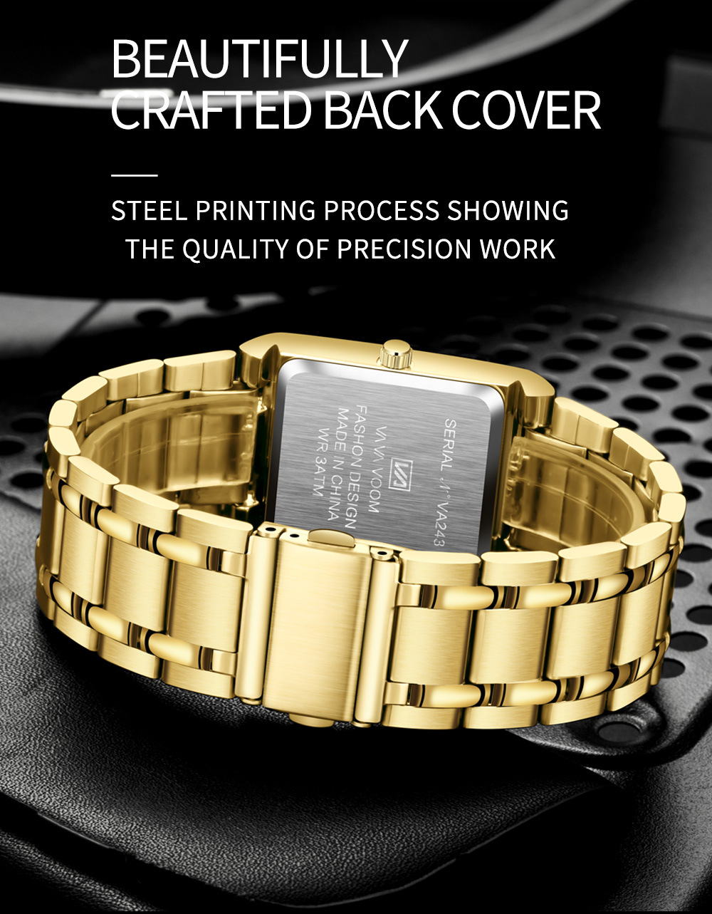 145g Weight Tempered Glass Mirror Material Stainless Steel Strap Material Watch Classification Number Display Type Double Side Snaps Buckle Style Square Dial Shape Daily Occasion Quartz Movement Geometric Pattern Men's Gender Business Style Business Geometric Double Side Snaps Quartz Men's Watches 4