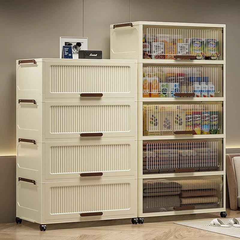 Foldable storage box system, multilayer reinforced bedside organizer, 50/60/72 cm sizes