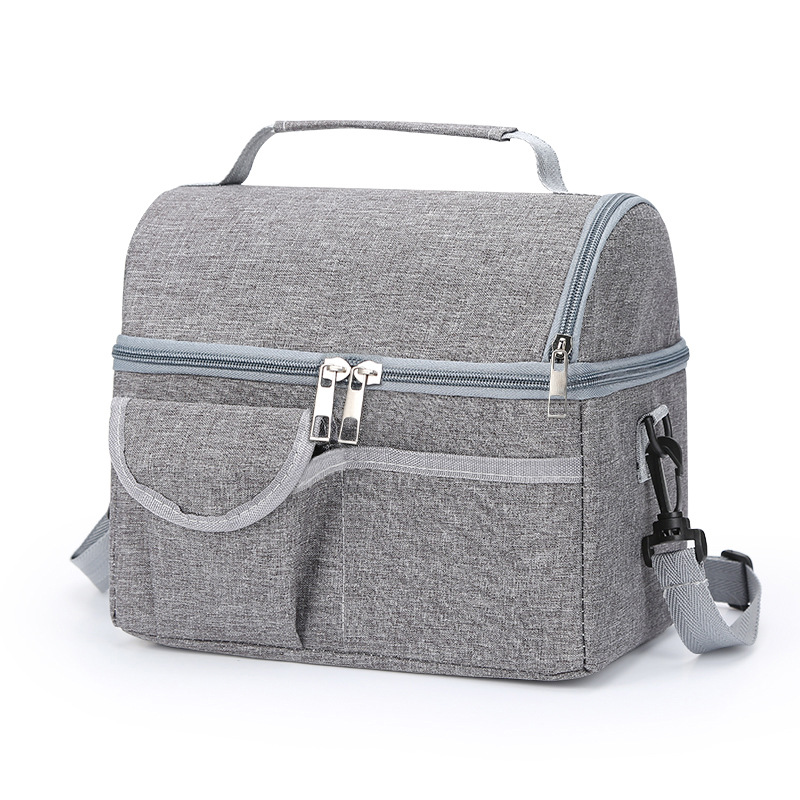 Bolsa aislante cruzada de gran capacidad transfronteriza Bolsa de lonchera portátil Bolsa de picnic con arroz Bolsa de hielo al aire libre Bolsa bento Bolsa de almuerzo