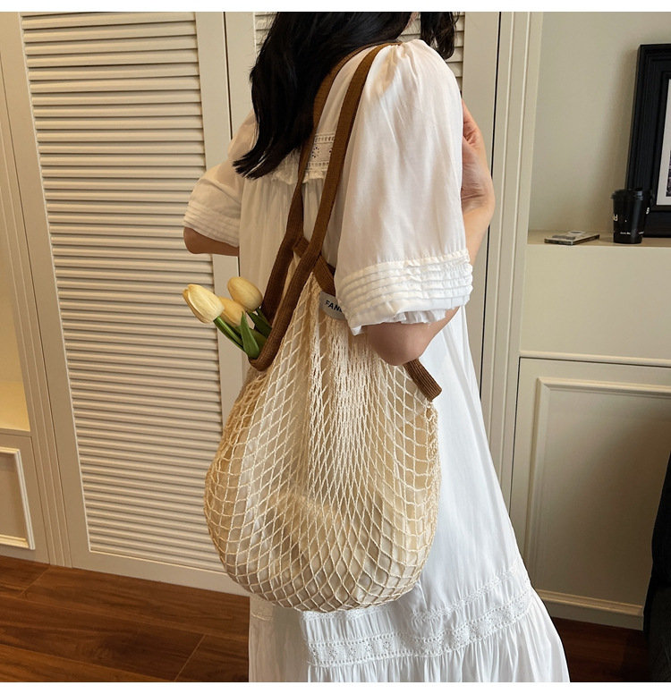 Lazy style large bag Women's 2025 new trendy and versatile single-shoulder bag with large capacity hollowed-out tote bag undefined