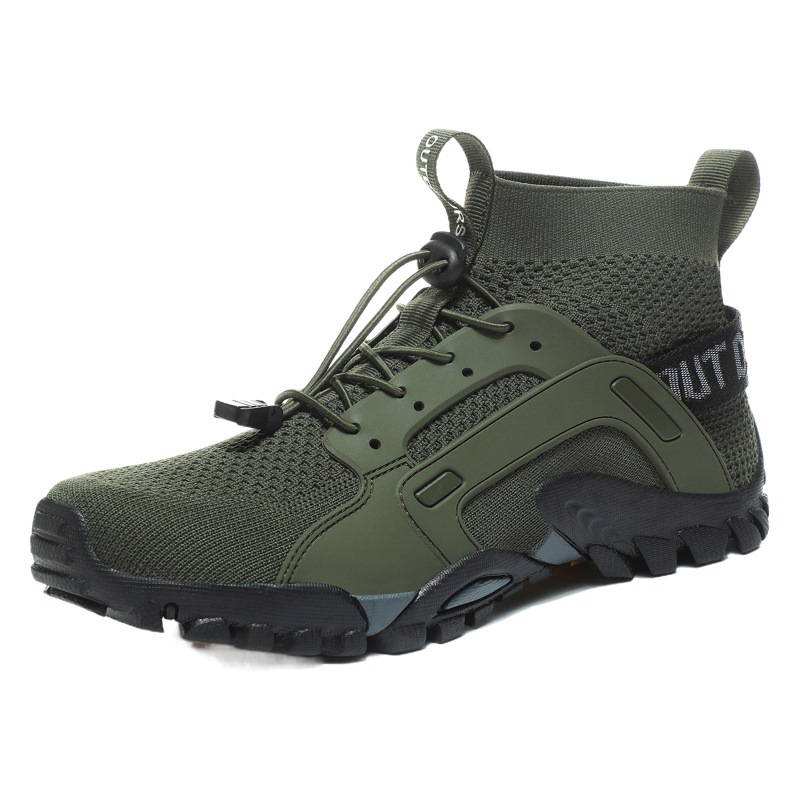Cross-Border Men's plus size upstream shoes outdoor casual hiking shoes hiking fishing shoes slip-on wading shoes