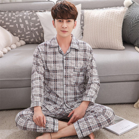 Pijamas de manga larga de verano Delgado casual simple traje homewear pijamas más tamaño cardigan pequeña solapa primavera y otoño