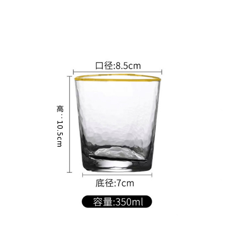 Martillo creativo malla de oro Borde de cristal pequeño vidrio champán vidrio de estilo europeo Copa copa de vino