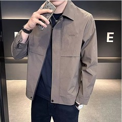 2025春と秋のごろつきのハンサムなコートの男性insの高い街の潮のブランドの香港の風の日本の原宿の風の韓国版の潮流の襟のジャケット