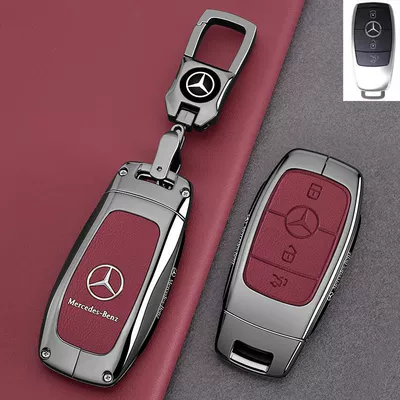 Car key bag: High-End A200L Shell Glc Buckle - leather-texture-mercedes-benz-a-class-leather-texture-danxia-red-label-metal-buckle