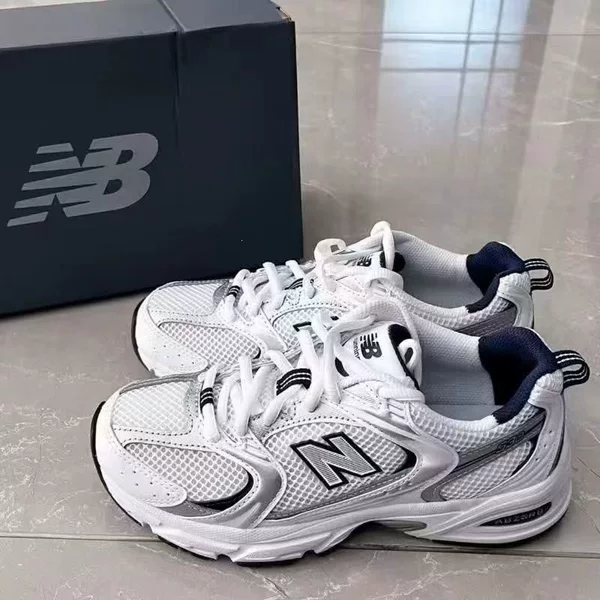 Popular N530 White Sneakers for Men and Women, Mesh Breathable Versatile Dad Shoes for Couples, Retro Running Casual Shoes
