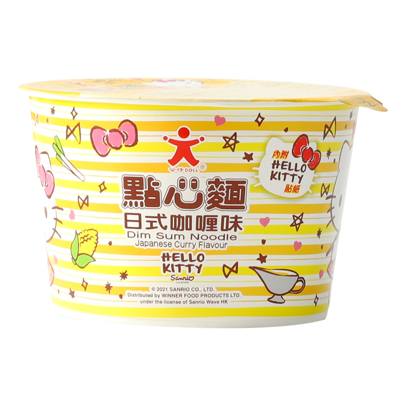 DOLL公仔ケイティ和風豚骨醤油海老味菓子麺インスタントカップ麺プレゼントシール
