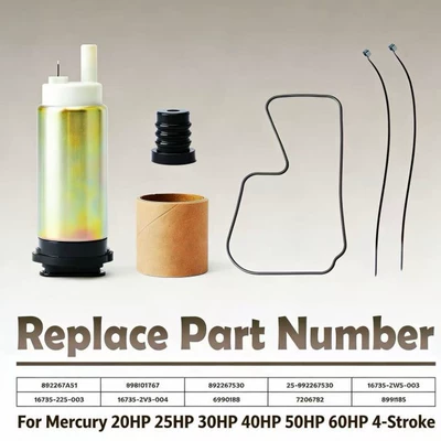 Fuel Injection Four-Stroke Engine 892267A51 Fuel Pump Filter Suitable for Mercury 20-60 Horsepower (Oil pump, nozzle)