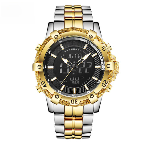 GOLDENHOUR New Men's Watch Multifunction Timing Sports Electronic Quartz Watch Water-Resistant Watch