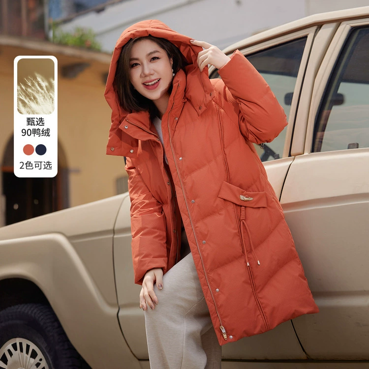 Slim show 2023 зима, новинка, женская одежда больших размеров, пальто средней длины для пухленьких девочек, съемный теплый пуховик с капюшоном
