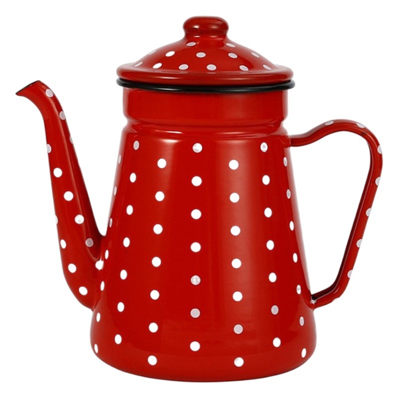 Esmalte de café olla de vino de saliva fina esmalte de café mano olla de mantequilla olla grúa boca olla fría hervidor de vino olla de vinagre