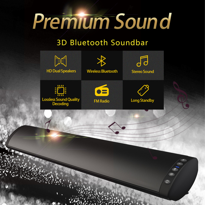 Cross-border BS-41 Echo Wall Bluetooth Sound Blaster Speaker Wall-mounted Stereo Surround Sound Home Theater Computer Audio